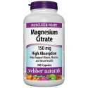 Магнезий цитрат с висока абсорбация  150 mg  300 капс.   Webber Naturals  Magnesium Citrate 