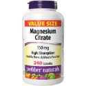 Магнезий цитрат 150 mg 240 капс. Webber Naturals Magnesium Citrate 150 mg High Absorption