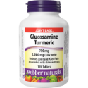 Глюкозамин Сулфат + Kуркума  120 табл.   Webber Naturals  Glucosamine Turmeric 750 mg/2500 mg (raw herb)