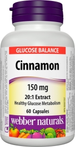 Канела 150 mg 60 капс.   Webber Naturals  Cinnamon