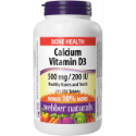 Калций 500 mg + Витамин D3  500 mg/200 IU 275 табл.   Webber Naturals  Calcium Vitamin D3 