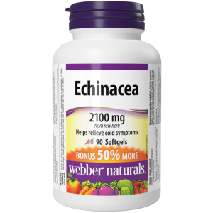 Ехинацея екстракт 2100 mg  90 софтгел капс.   Webber Naturals  Echinacea