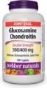 Глюкозамин  хондроитин 500/400 mg + Витамин D3  300 капс.   Webber Naturals  Glucosamine Chondroitin  with Vitamin D3