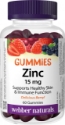 Цинк (глюконат) 15 mg   желирани табл.  Webber Naturals  Zinc  Gummies 