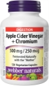 Ябълков оцет 500 mg + Хром 250 µg  120 капс.   Webber Naturals  Apple Cider Vinegar + Chromium