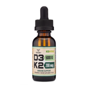 Витамин D3 5000 IU + K2 200 µg  29.6 ml капки   Double Wood Supplements  Vitamin D3 + K2 Liquid Drops