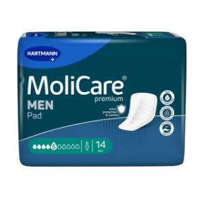 МОЛИКЕЪР ПОДЛОЖКИ ЗА МЪЖЕ 5К Х 14   Hartmann MoliCare® Premium MEN Pad 5 drops 