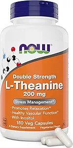  L-теанин 200mg 60 вег.капс. Now Foods L-Theanine Double Strength