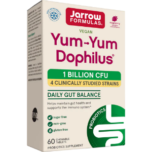 Пробиотик 1 милиард CFU  60 дъвч.табл.    Jarrow Formulas  Yum-Yum Dophilus® Natural Raspberry 