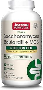 Пробиотик 5 Billion CFU  90 вег.капс.   Jarrow Formulas  Saccharomyces Boulardii + MOS