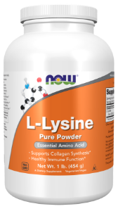Л-ЛИЗИН пудра 454g NOW Foods  L-Lysine Powder