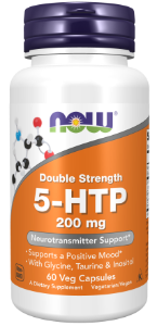 5-ХИДРОКСИТРИПТОФАН 200 mg  60 вег. капс. NOW Foods 5-HTP Double Strength
