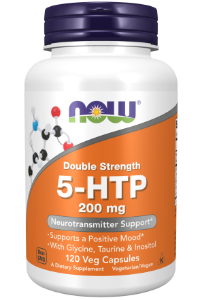 5-ХИДРОКСИТРИПТОФАН 200 mg  120 вег. капс. NOW Foods 5-HTP Double Strength