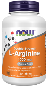 Л-АРГИНИН 1000 mg 120 табл. NOW Foods L-Arginine  Double Strength