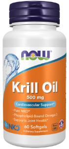 Масло от крил 500 mg  60 софтгел капс.   NOW Foods  Krill Oil 