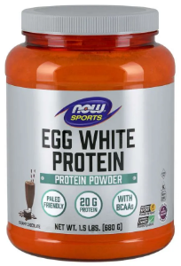Яйчен протеин шоколад  680g   NOW Sports Eggwhite Protein Creamy Chocolate Powder