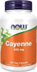 ЛЮТ ЧЕРВЕН ПИПЕР 500 mg 250 вег. капс. NOW Foods Cayenne