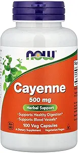 ЛЮТ ЧЕРВЕН ПИПЕР 500 mg 100 вег. капс. NOW Foods Cayenne
