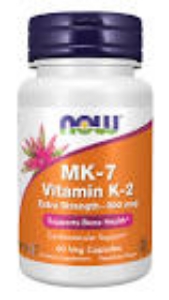 ВИТАМИН К2 300 mcg 60 вег.капс. NOW Foods MK 7 Vitamin K 2  Extra Strength