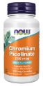 ХРОМ ПИКОЛИНАТ 200mcg 100 вег.капс.  NOW Foods Chromium Picolinate