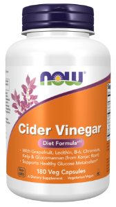 ЯБЛУКОВ ОЦЕТ 180 вег.капс.   NOW Foods  Cider Vinegar 