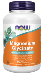 Магнезий глицинат  180 табл.  NOW Foods Magnesium Glycinate