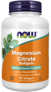 Магнезий цитрат 90  софтгел капс.  NOW Foods Magnesium Citrate Softgels