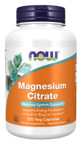 Магнезий цитрат  120  вег. капс.  NOW Foods Magnesium Citrate 