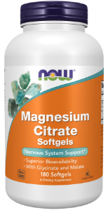Магнезий цитрат 180  софтгел капс.  NOW Foods Magnesium Citrate Softgels