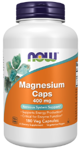 Магнезий  400 mg 180  вег. капс.  NOW Foods Magnesium 