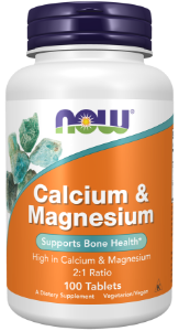 КАЛЦИЙ МАГНЕЗИЙ 120  табл.   NOW Foods  Calcium & Magnesium