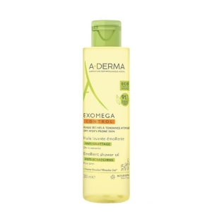A DERMA Exomega Control Emollient Anti-Scratching Wash Oil  200 ml  Почистващо олио за баня 