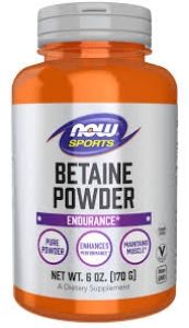 Бетаин (триметилглицин) пудра 170g   NOW  Sports  Betaine Powder
