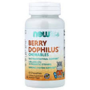 Пробиотици за деца  120  дъвчащи табл.  NOW® BerryDophilus™ Kids Chewables