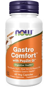 Гастро комфорт 60  вег.капс.   NOW  Gastro Comfort™ with PepZin GI™