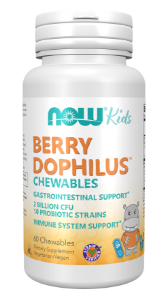 Пробиотици за деца 60 дъвчащи табл. NOW® BerryDophilus™ Kids Chewables