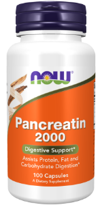 Панкреатин  2000  100 капс.   NOW  Pancreatin 