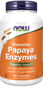 Папая Eнзими 360 дъвчащи табл. Now Papaya Enzyme Lozenges