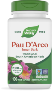 МРАВЧЕНО ДЪРВО/ПАУ Д’ АРКО  ВЪТРЕШНА КОРА 545mg 100 капс. Nature's Way Pau d'Arco Inner Bark 