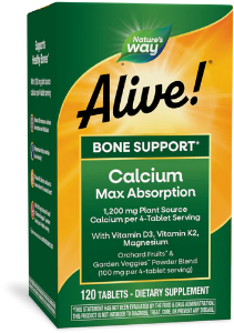 Алайв Калций Растителна Формула за кости 120 табл. Nature's Way Alive Calcium