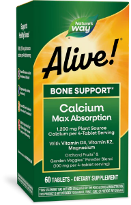 Алайв Калций Растителна Формула за кости 60 табл. Nature's Way Alive Calcium