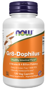 Пробиотик за храносмилателната  систена  120 вег.капс.  Now  Gr8-Dophilus™