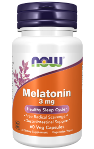 Мелатонин 3 mg 60 вег. капс. NOW Foods Melatonin